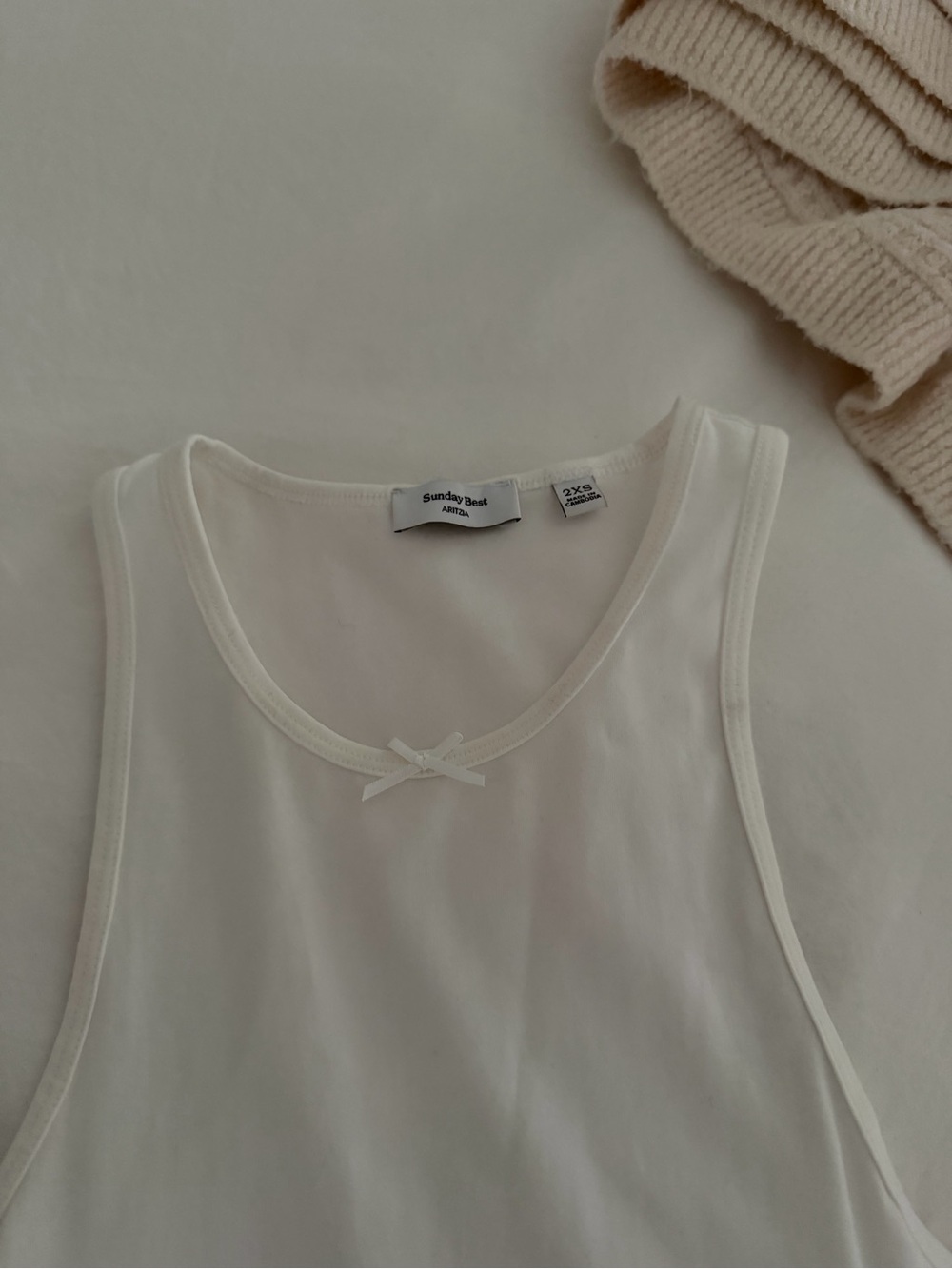 Aritzia White Sleeveless Ruffle Hem Dress - Picture 3 of 4
